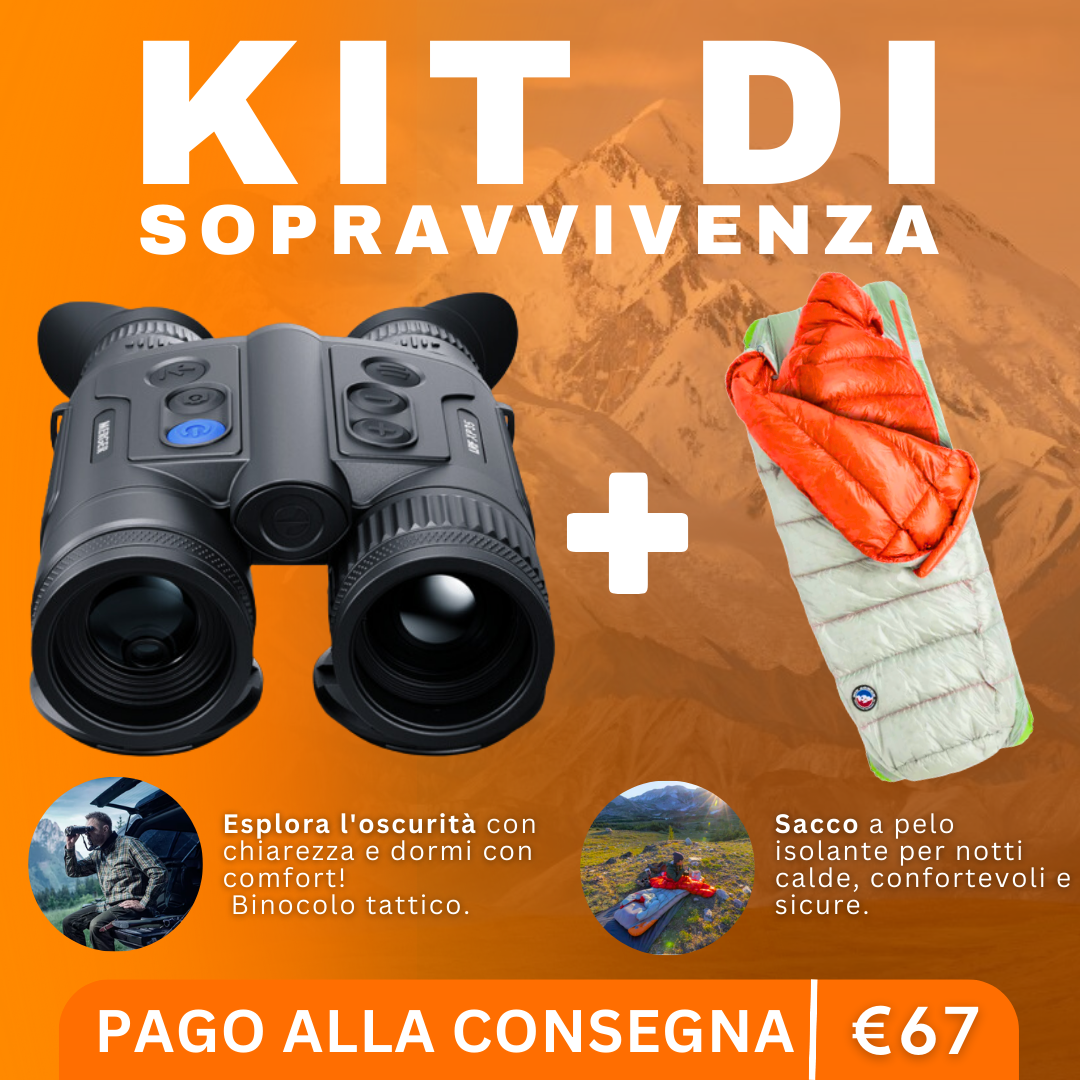 Kit Tattico - Binocolo Militari Notturni + Downtech Sacco a Pelo